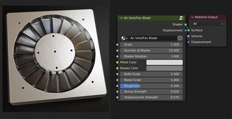 Procedural Sci Fi Air Ventfan Material Blender Tutorial Tutorials