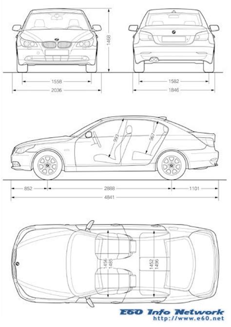 Dimensions - E60 Dimensions (and E39) - 5Series.net