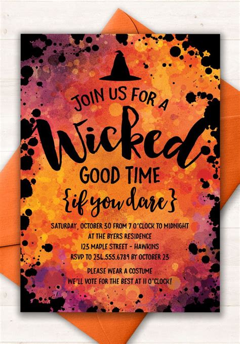 Halloween Invitation Halloween Party Invitations Halloween Etsy In 2021 Birthday Halloween