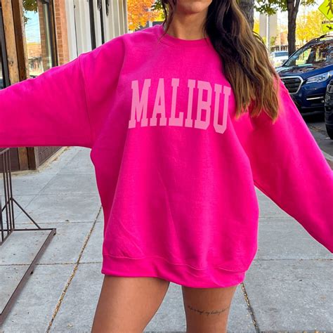 Malibu Sweatshirt Trendy Crewneck Preppy Sweatshirt California