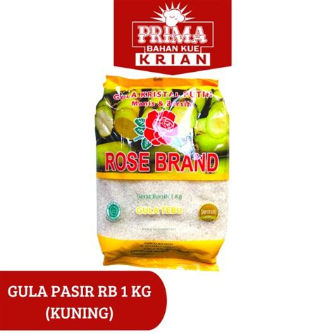 Jual GULA PASIR ROSE BRAND 1 KG KUNING Shopee Indonesia