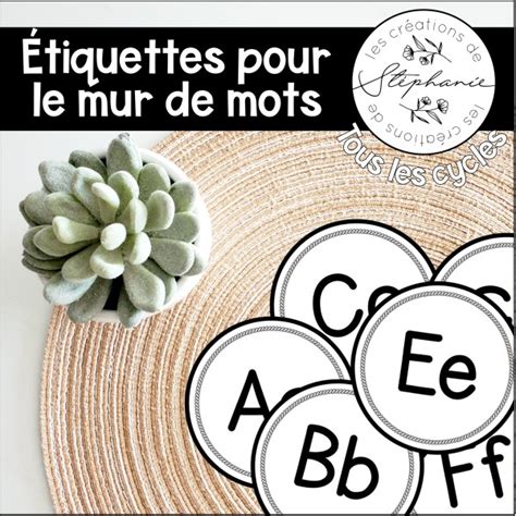 Étiquettes pour le mur de mots