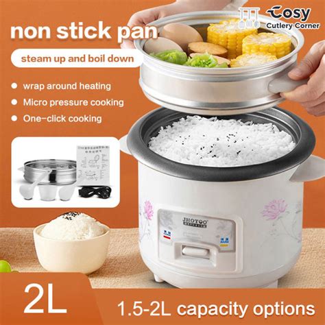 Mini Rice Cooker 1 5L 2L Standard Multi Function Electric Cooker With Steamer Small Hot Pot