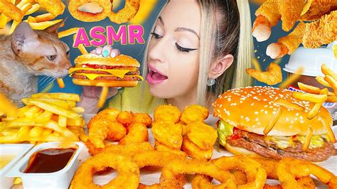 Asmr Eating Burger King Whopper Chicken Nuggets Onion Rings