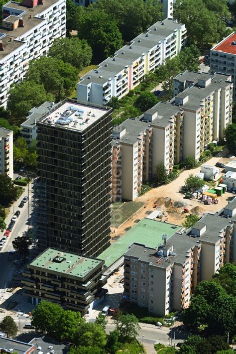 Berlin Aus Der Vogelperspektive Hochhaus Neubau Theodor Loos Weg Ecke