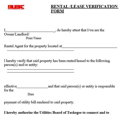 Rental Verification Forms A Complete Guide