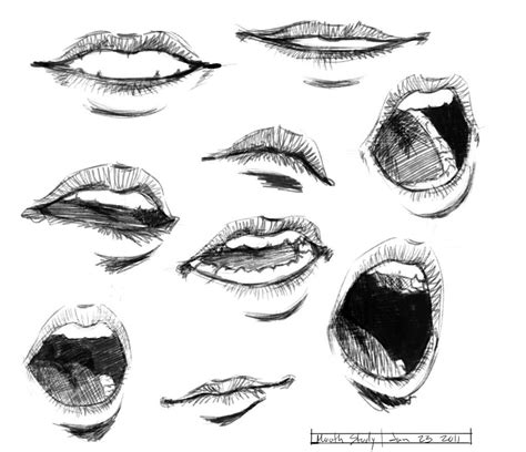 Mouth Study By Blackmoondeath On Deviantart