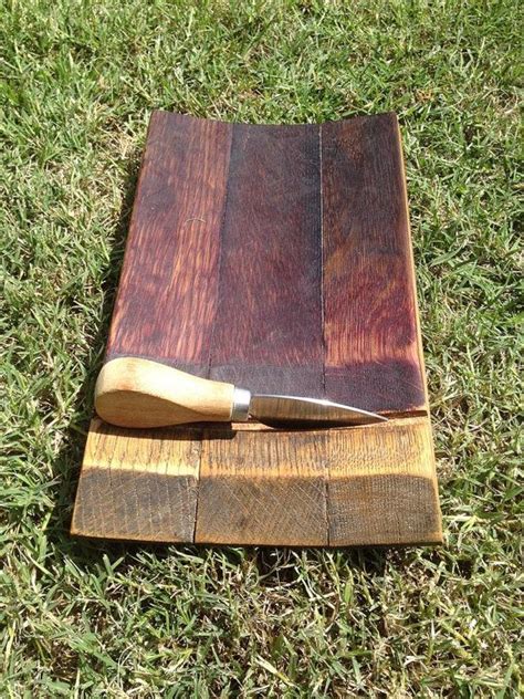 Oak Wine Barrel Stave Cheese Board By Upcycledwoodoz On Etsy Wine