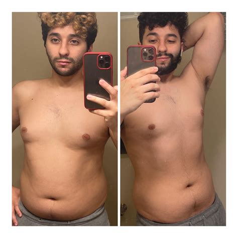 5 Foot 10 Male Before And After 21 Lbs Fat Loss 195 Lbs To 174 Lbs