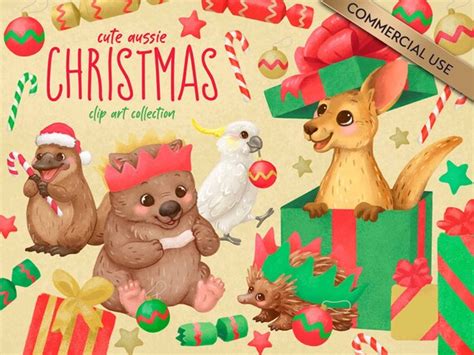 Kangaroo Christmas Clipart