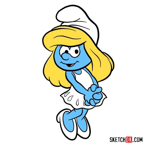 Learn How To Draw Smurfette From The Smurfs The Smurfs Step By Step