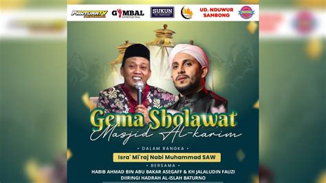 Live Streaming Baturno Bersholawat Dalam Rangka Isra Mi Raj Nabi