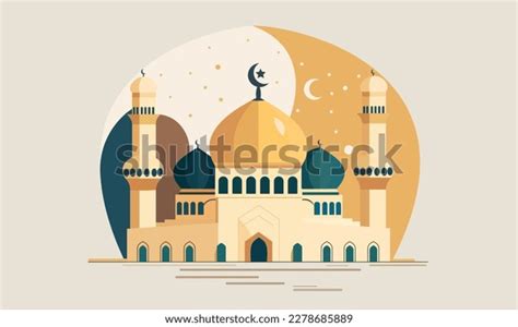 Stylized Muslim Mosquea Flat Design Masjid Stock Vector Royalty Free 2278685889 Shutterstock