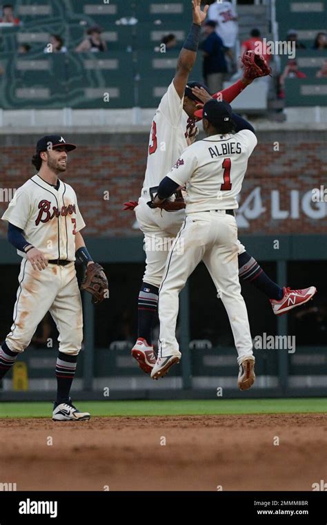 Atlanta Braves Left Fielder Ronald Acuna Jr And Second Baseman Ozzie