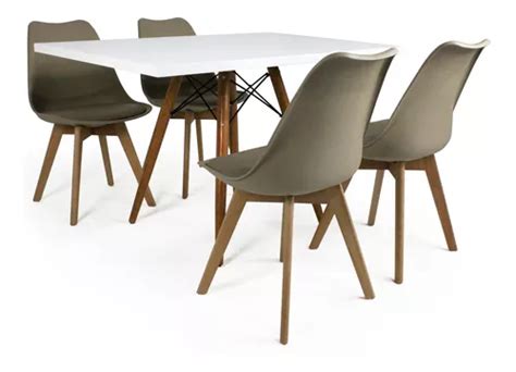 Mesa Sala Jantar X Ret Ngular Cadeiras Saarinen Nude Frete Gr Tis