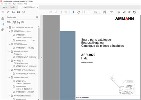 Ammann Apr Hatz Spare Parts Catalogue Manual Sn Pdf