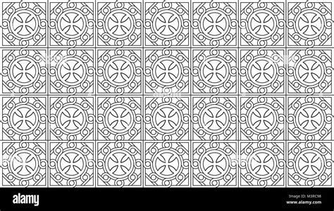 Coptic Cross In Decorative Unit And Pattern High Accuracy No