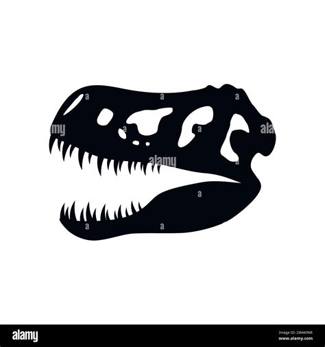 Icono De Cr Neo De Dinosaurio Aislado En Un Fondo Blanco Tyrannosaurus