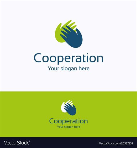 Cooperation logo Royalty Free Vector Image - VectorStock