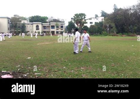 Young Students Playing Cricket At The Dhaka Residential Model College