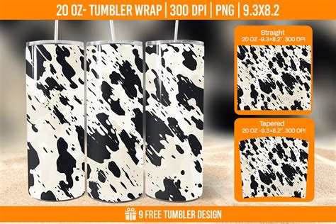 Cowhide Tumbler Wrap Designs Graphic By Hassanaasi Creative Fabrica