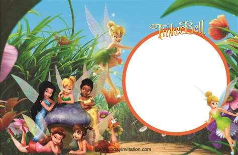 Awesome Free Printable Disney Tinkerbell Birthday Invitation Template