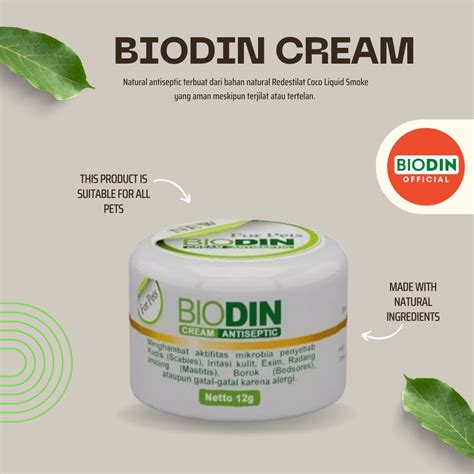 Jual Biodin Cream Antiseptic New Formula 12gr Obat Luka Hewan Jamur