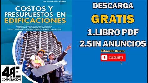 LIBRO DE COSTOS Y PRESUPUESTOS EN EDIFICACIONES DESCARGA GRATUITA