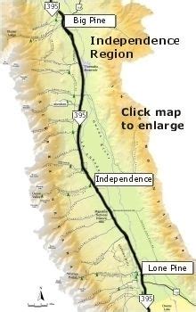 Map Independence, CA | Map, Big pine, To my daughter