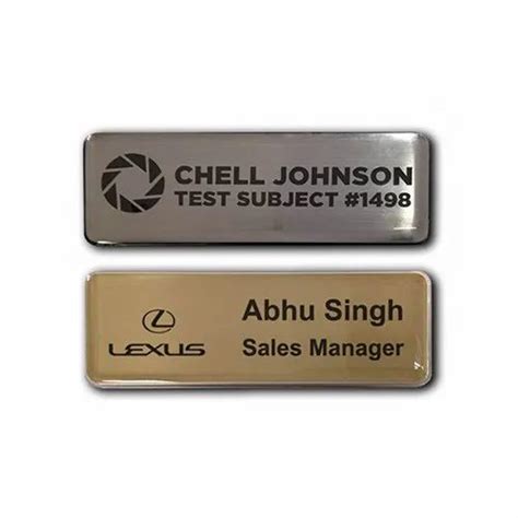 Stainless Steel Printed Corporate Metal Name Badges For Promotional At