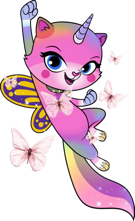 Rainbow Butterfly Unicorn Cat Flying Unicorn