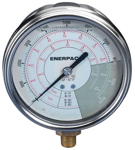 ENERPAC Pressure Gauge 0 To 10 000 Psi Range 1 2 FNPT 1 00 Gauge