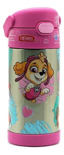 Garrafinha Thermos Patrulha Canina Rosa Skye 355ml Frete grátis