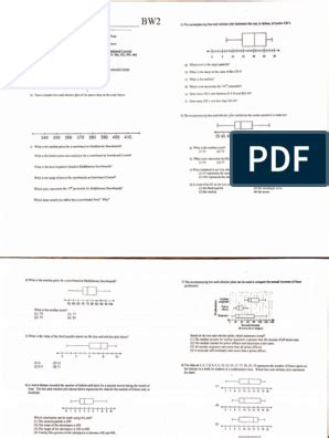 Box and Whisker Plot | PDF - Worksheets Library