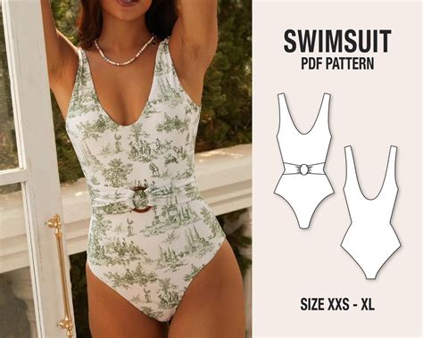 Swimsuit Pattern PDF Sewing Pattern Bikini Pattern PDF Patterns For
