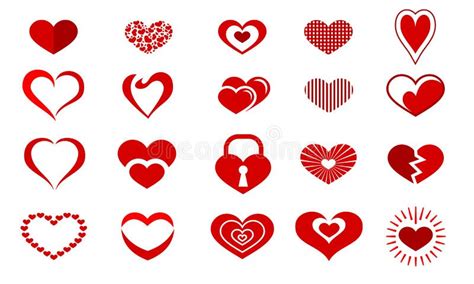 Ilustración Vectorial De Un Icono De Corazón Rojo En Estilo Plano