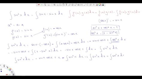 Formula De Integrare Prin Parti Integrala Din Sin Patrat De X Youtube