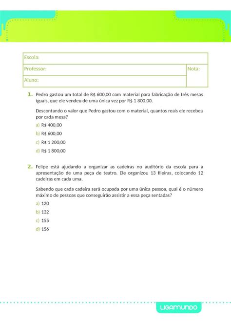 DOCX Plurall Web viewMatemática 4º ano 3º bimestre Avaliação