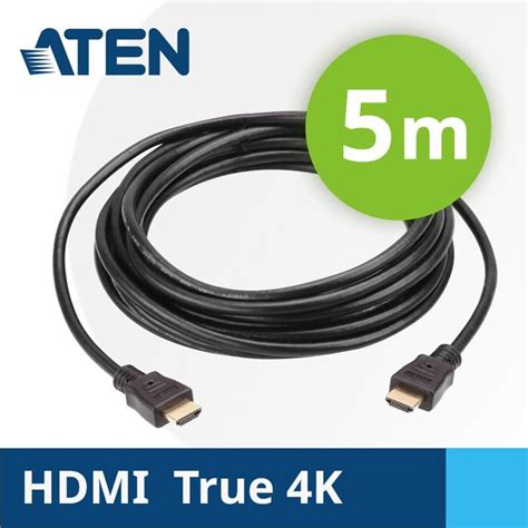 Aten 宏正 5公尺 高速true 4k Hdmi線材附乙太網路功能 2l 7d05h 1 Pchome 24h購物