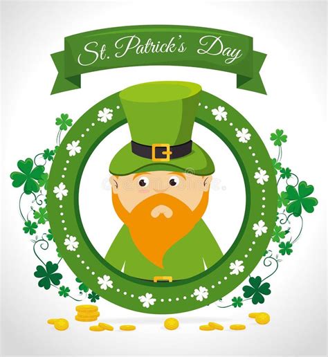 St Patricks Day Card Design Vector Illustration Stock Vector Illustration Of Leaves