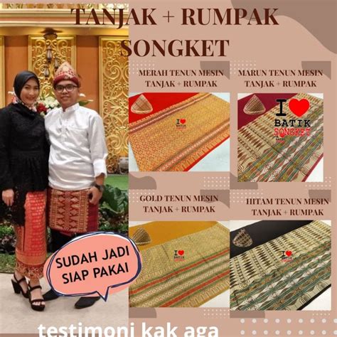 Jual Terbaik PAKET SARUNG RUMPAK TOPI TANJAK ASLI ORIGINAL TENUN ADAT