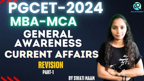 Pgcet Mba Mca General Awareness Current Affairs Lakshya