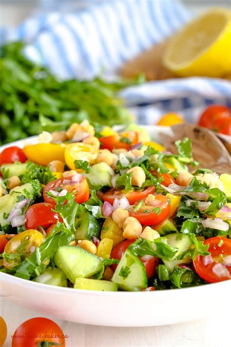 Easy Mediterranean Chickpea Salad Healthy Recipe The Busy Baker