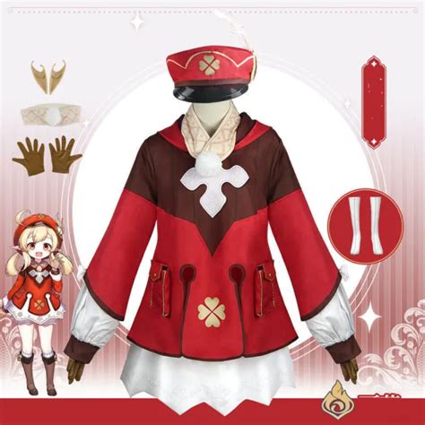 COSPLAY GAME GENSHIN Impact Klee Costume Outfit Wig Women S Uniform