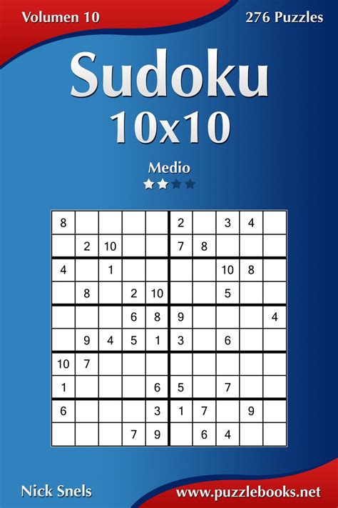 Sudoku 10x10 Medio Volumen 10 276 Puzzles