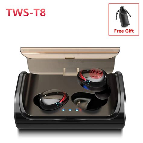 Tws T8 Bluetooth 5 0 True Wireless Earphones In Ear Earbuds Deep Bass Stereo Ipx6 Waterproof