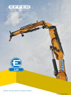 Articulating Knuckle Boom Cranes Effer 220 4S JIB Specifications