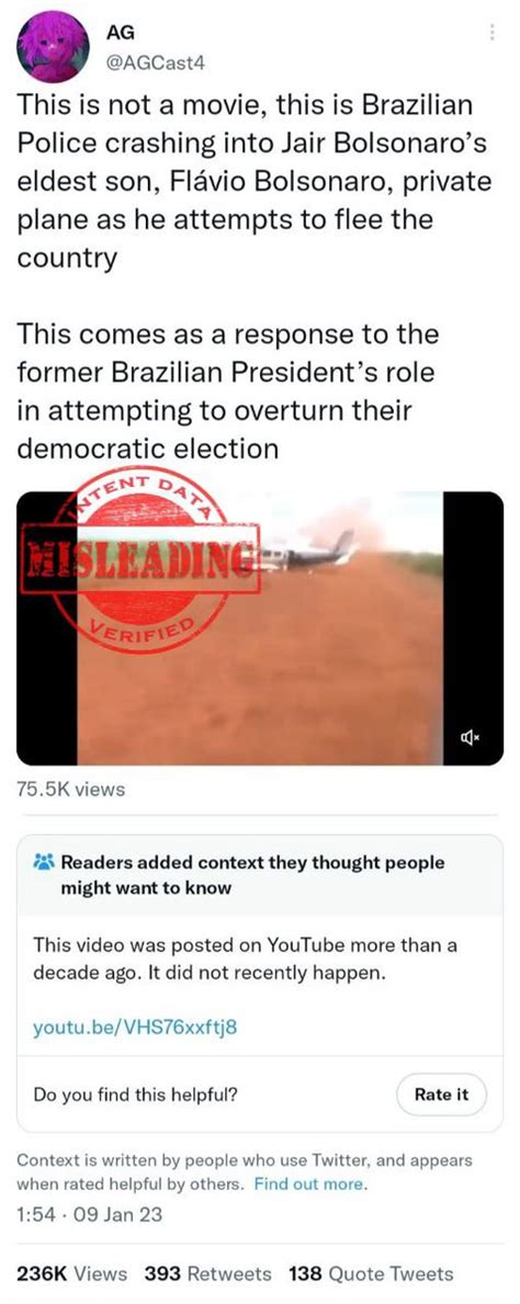 D Intent Data On Twitter User Sharing Short Video Clip With The Claim