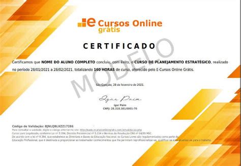 E Cursos Online Gr Tis Cursos Gratuitos Certificado V Lido