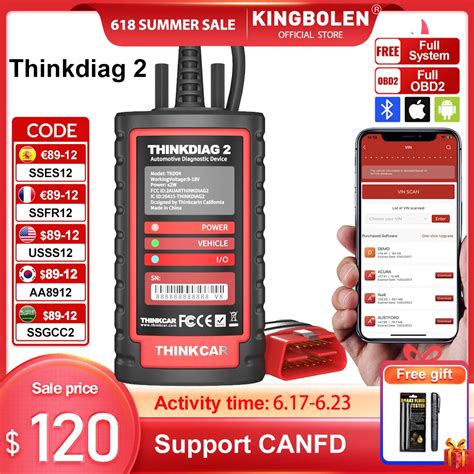 Thinkcar Thinkdiag Obd Scanner Support Can Fd Protocols Fit For Gm